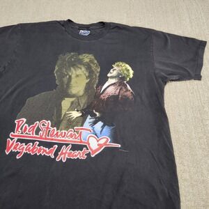 Vintage Rod Stewart Shirt Men XL Vagabond Heart 1991 Tour Band Tee USA 90s Hanes